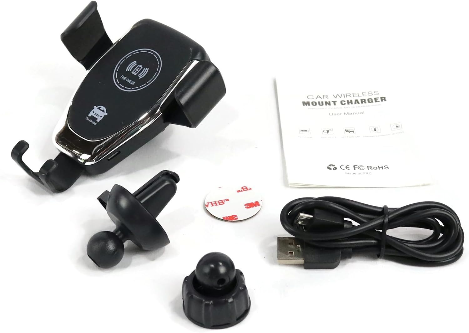 The ROP Shop Wireless Smart Phone Car Mount Charger for Apple iPhone 12 Pro Max, 13 Mini, 13