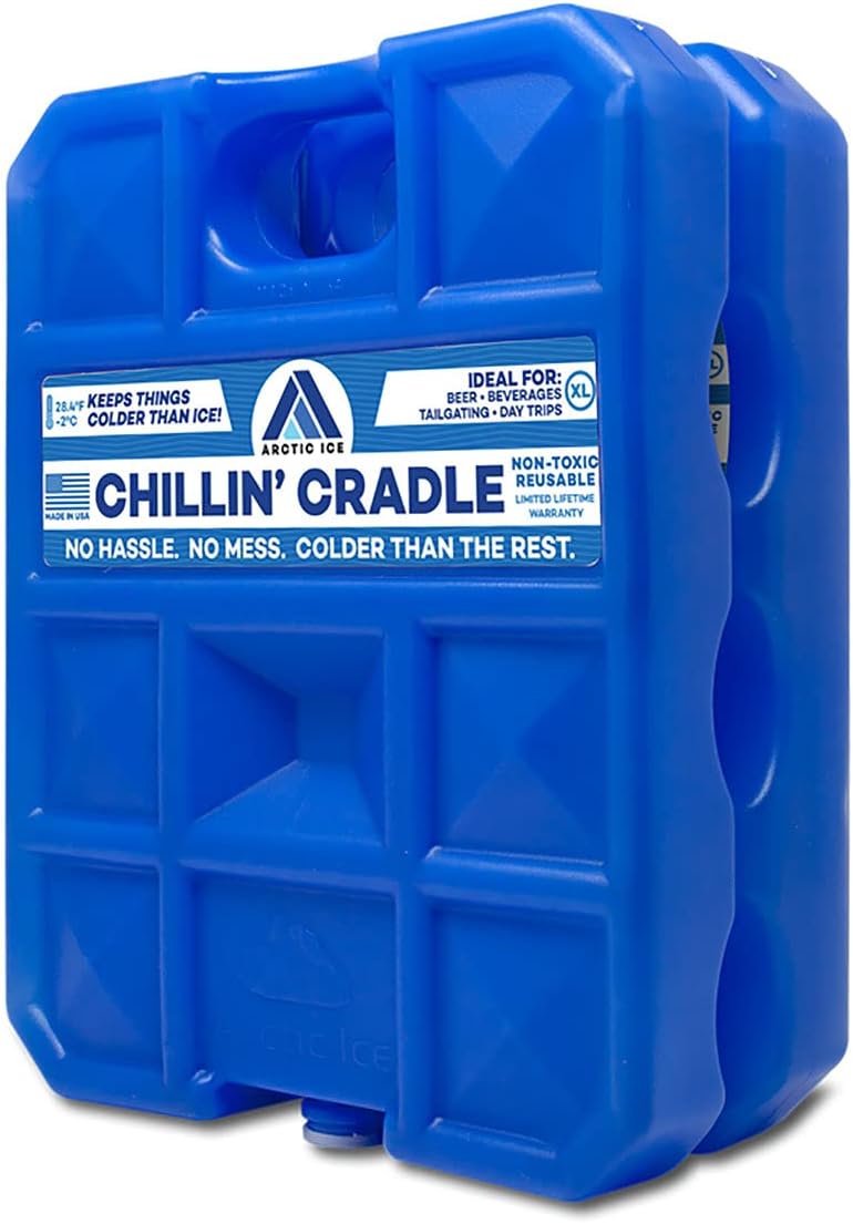 Artic Ice Chillin’ Cradle Series, Long Lasting Reusable Ice Pack, X-Large, Blue, 5 LB