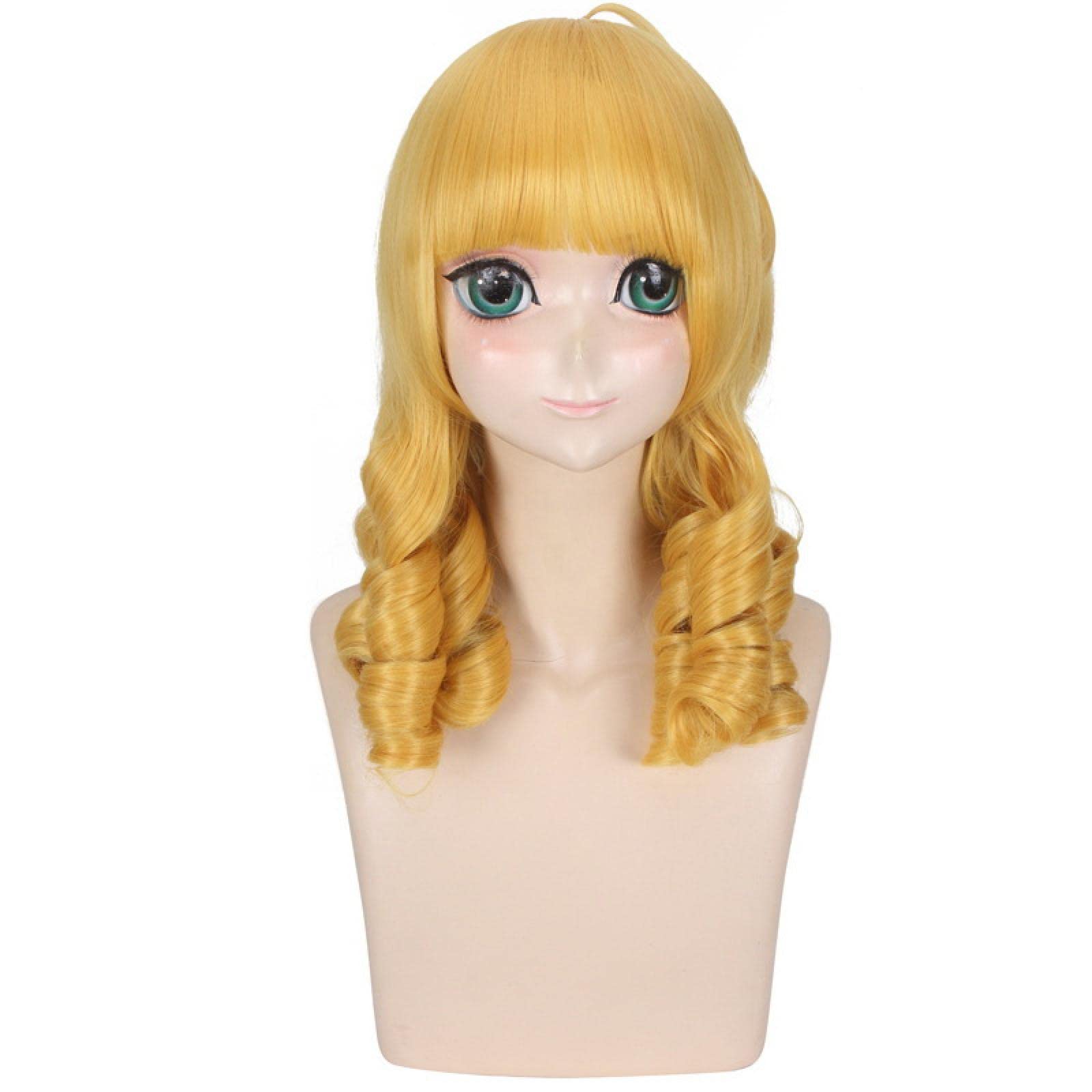 Arena Of Valor: 5v5 Arena Game Alice Golden Blonde Short Wavy Wig Cosplay Costume Synthetic Hair Wig