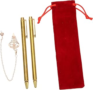 Baluue Rotation Spiritual Rods 1 Set Brass Compass Rotary Tool Divining Rods Copper Water Divining Rods Spirt Box Water Dowsing Dowsing Rods Spiritual