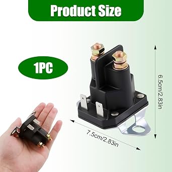 4-Pole 12V 50A Starter Solenoid Relay for Lawn Mower 725-06153A | Brass Coil Engine Solenoid Relay Switch Replace Accessories Universal for MTD Yard Tractor Machines Lawn Tractor Snowmobiles