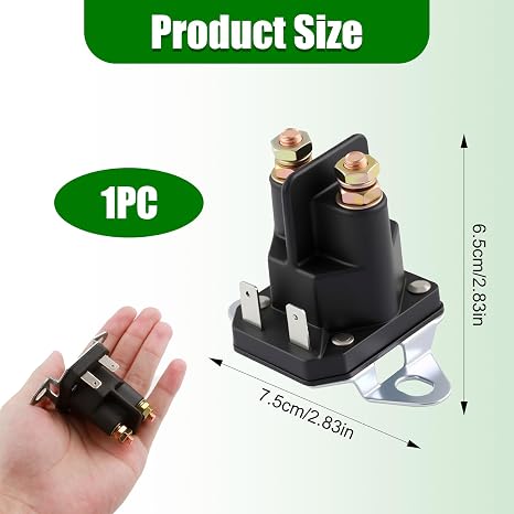 4-Pole 12V 50A Starter Solenoid Relay for Lawn Mower 725-06153A | Brass Coil Engine Solenoid Relay Switch Replace Accessories Universal for MTD Yard Tractor Machines Lawn Tractor Snowmobiles