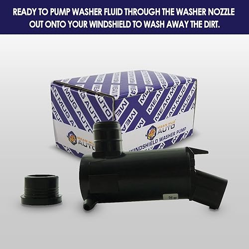 Miniatura 7 de 201525-232316F Bomba limpiaparabrisas con goma - Motor de limpiaparabrisas compatible con Hyundai, Kia - Reemplaza OEM # 98510-26000, 9851-1C000,