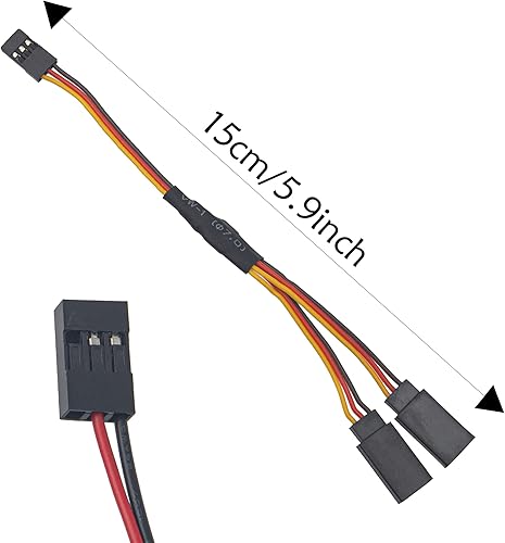 Miniatura 3 de Paquete de 2 faros delanteros LED HIRCQOO 6LED RC para automóvil, iluminación trasera con cable JR Y compatible con Traxxas HSP Tamiya Redcat RC4WD