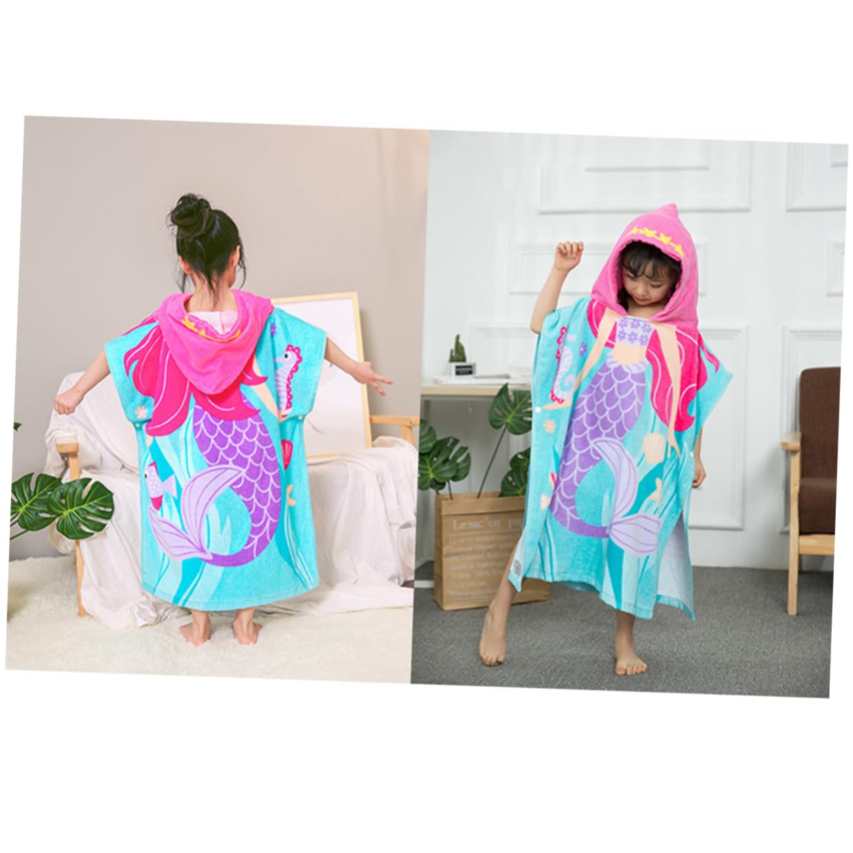 PACKOVE badehandtuch Kinder badehandtücher Kinder Babyhandtücher aus Baumwolle Strandtuch mit Kapuze für Babys Kapuzenumhang Badetuch Kleinkinder Bademantel Babyhandtuch mit Kapuze mit Hut