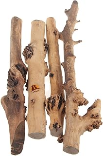 emours Reptile Décor Natural Forest Branch Terrarium Wood Aquarium Ornament, 4 Pack