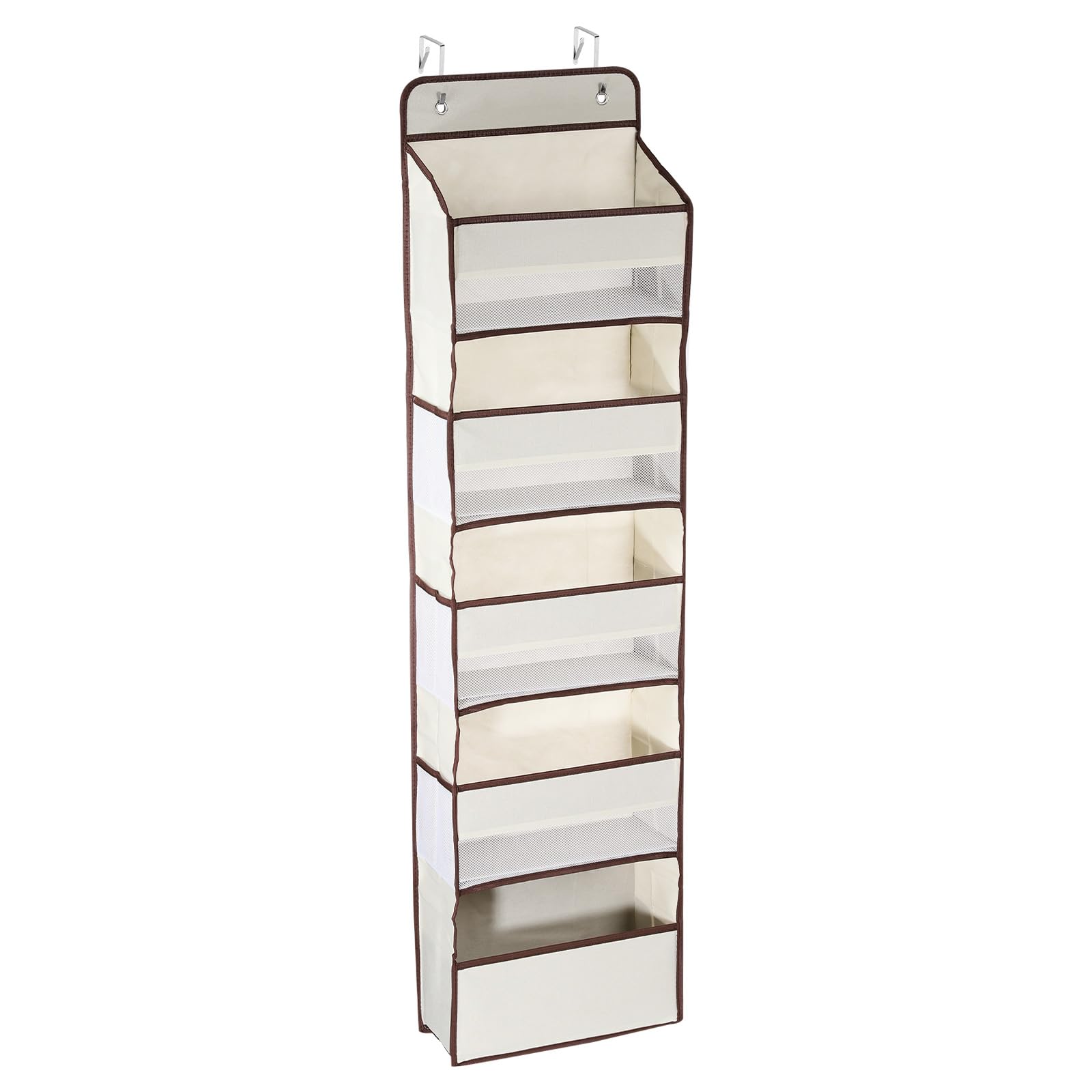PATIKIL Over The Door Shoe Organizer Hanging Rack Storage with 5 Large Pockets & 6 Side Pockets Wall Mount 35 lbs Weight Capacity for Door Wall Closet Shoes 5 Layer