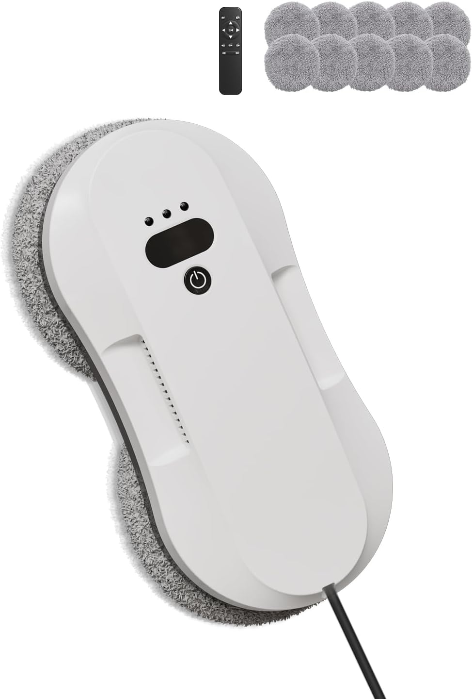 Window Cleaning Robot, Automatic Window Cleaner Robot with Dual Spray-50ml Tank, Edge Detection, Intelligent Path Planning, 3000pa Strong Suction, Anti-Drop Protection