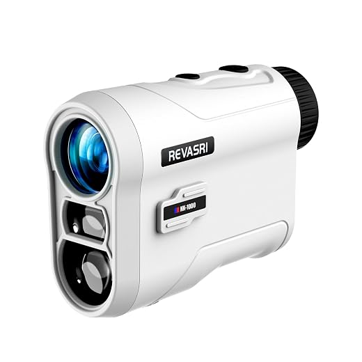 REVASRI Télémètre de golf avec vibration de verrouillage de pente et de mât de drapeau, interrupteur de pente externe pour tournoi de golf, télémètres avec batterie rechargeable 1000 yds laser