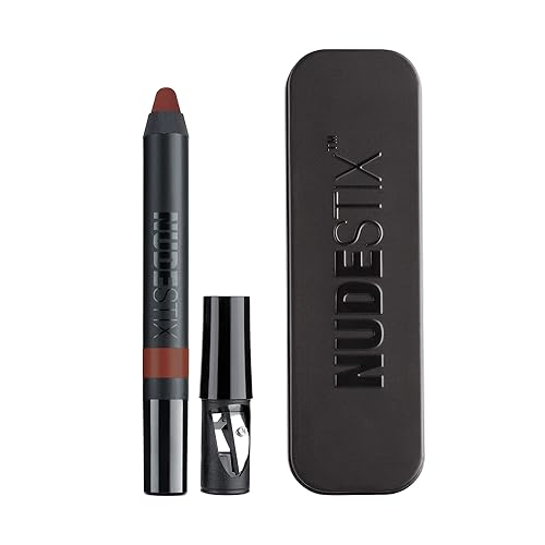 Vista 10 de Nudestix Intense Matte Lip + Cheek Pencil – 3-in-1 Long-Wear Matte Lipstick, Lip Liner & Blush Stick Waterproof, Vegan, Preservative-Free