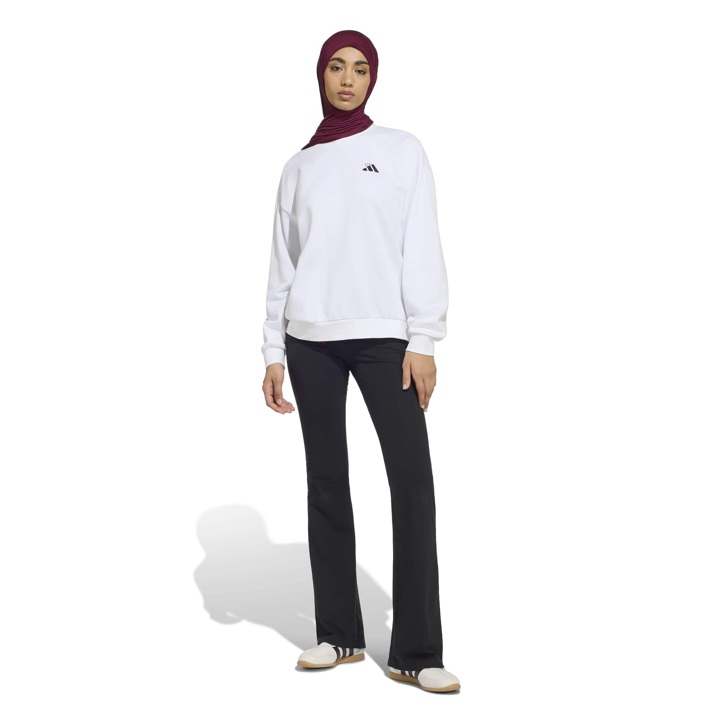 adidas Kobiety Embroidery Pack Graphic Loose Sweatshirt, white, L