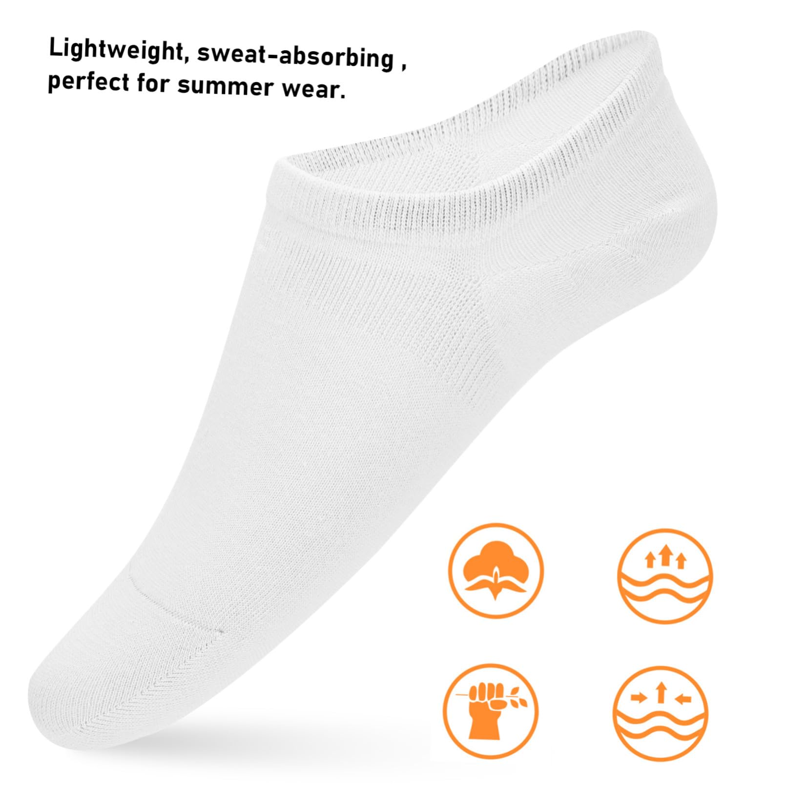 KOMBIUDA 12 pares Calcetines Tobilleros para Mujer Algodón Transpirable Antideslizante Absorbente de Sudor para Running y Uso Casual