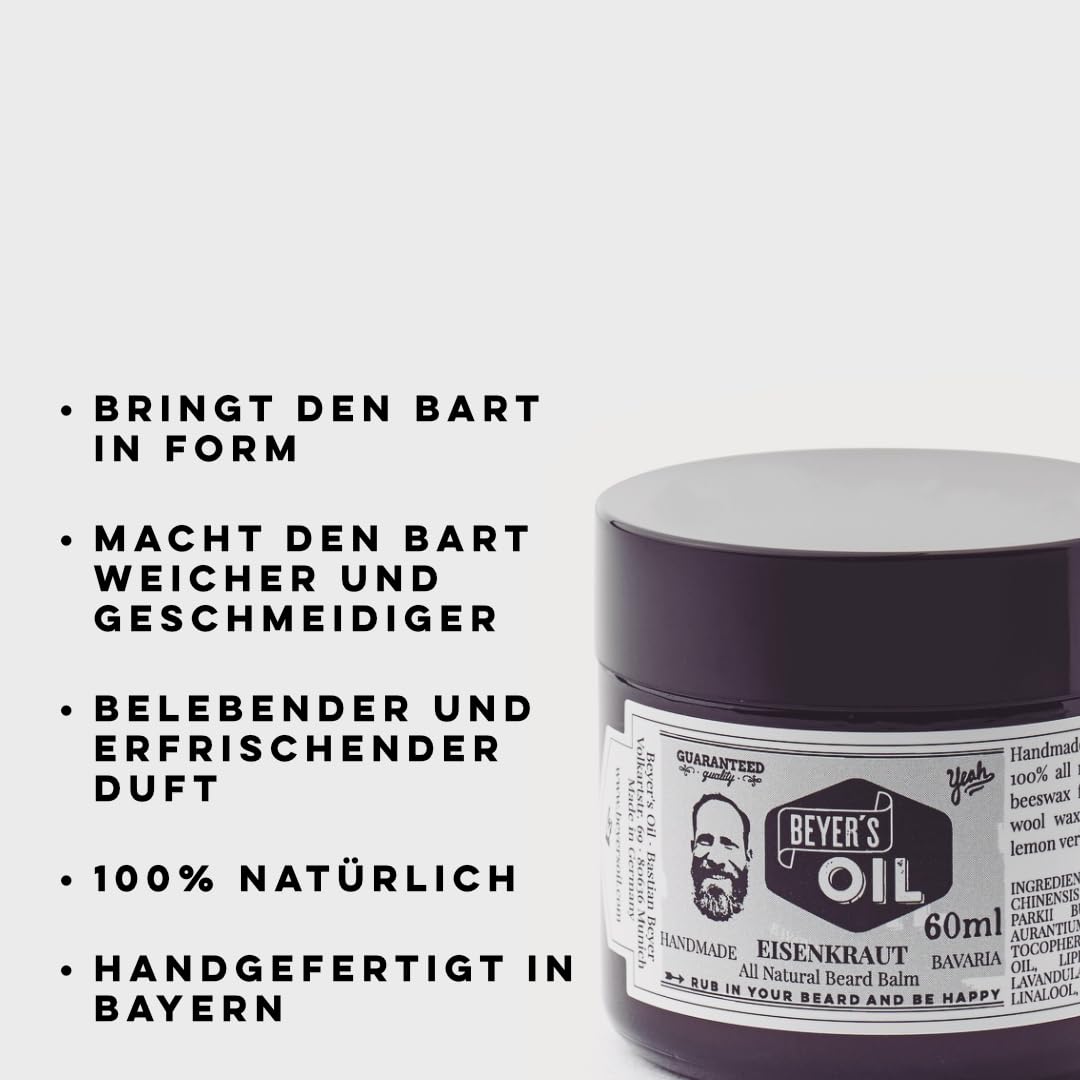 Beyer?s Oil Bartöl & Beard Balm - Bartpflege Set - 100% natürlich - Handgemacht in Bayern