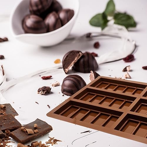 Miniatura 6 de 2 moldes de cera derretida, moldes rectangulares de chocolate, moldes de barra de chocolate de silicona