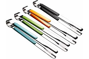 4Pcs Stainless Steel Kitchen Cooking Tongs