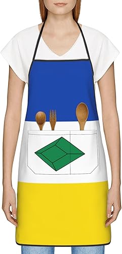 Miniatura 3 de Flag of Muzo (Boyacá) Apron Waterproof With Pockets Bib Kitchen Cooking Aprons Chef Apron For Men Women