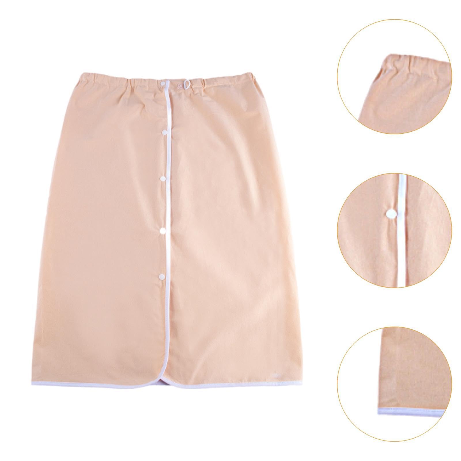 Adults Diaper Skirt Wearable Incontinence Bed Pad, Incontinence Garment, XXL Orange