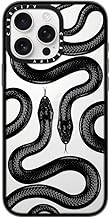 CASETiFY Compact iPhone 16 Pro Max Case [4 ft. 2X Military Grade Drop Protection/Slim/Lightweight] - Black Kingsnake - Clear Black