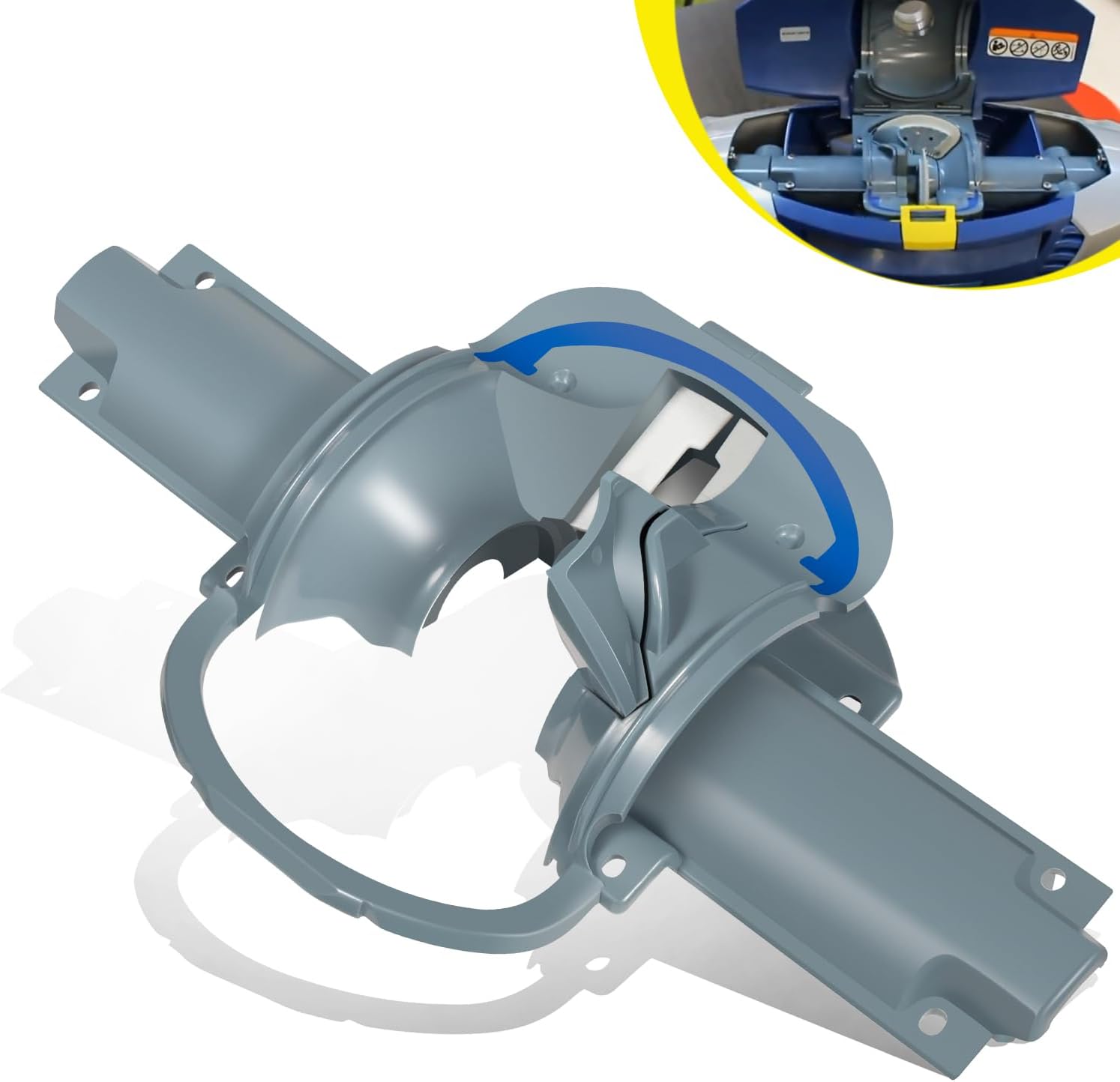 R0545700 Middle Engine Housing Assembly Replaces for Zodiac MX8/MX8 Elite /AX10 / AX10 ACTIV Pool Cleaners, Protects Drive Shafts & Ensures Smooth Operation