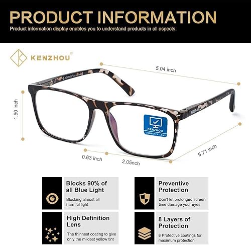 Miniatura 2 de K KENZHOU Los hombres y las mujeres antideslumbrantes de los vidrios del juego del ordenador del bloqueo de la luz azul
