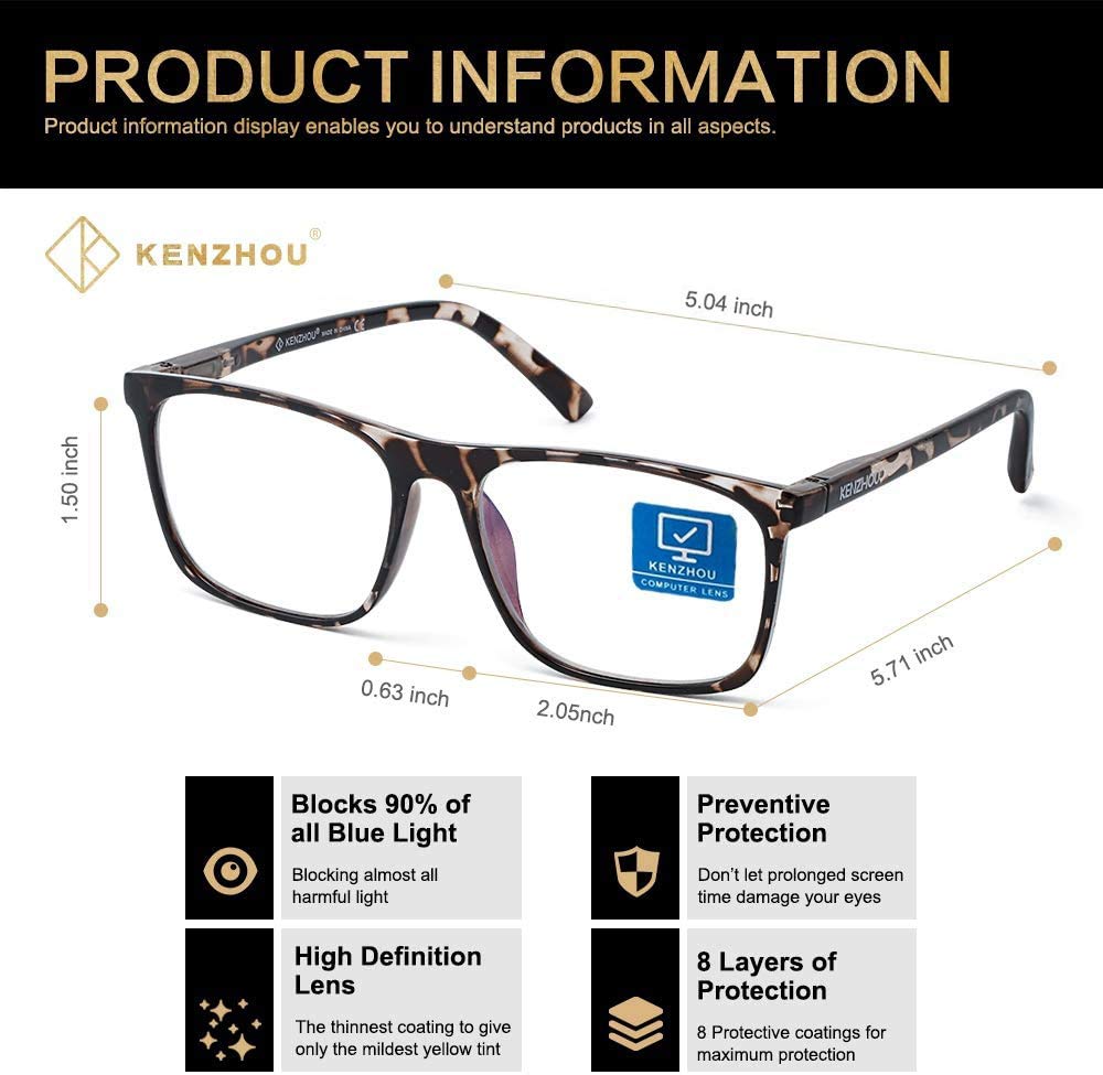 Occhiali da computer per donne e uomini, anti luce blu, antiriflesso, unisex, (Twilight-2)