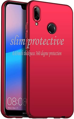 Miniatura 4 de Winpromise Funda para Huawei P20 Lite antiarañazos plástico duradero de alta calidad ultrafina sensación sedosa delgada funda protectora dura para