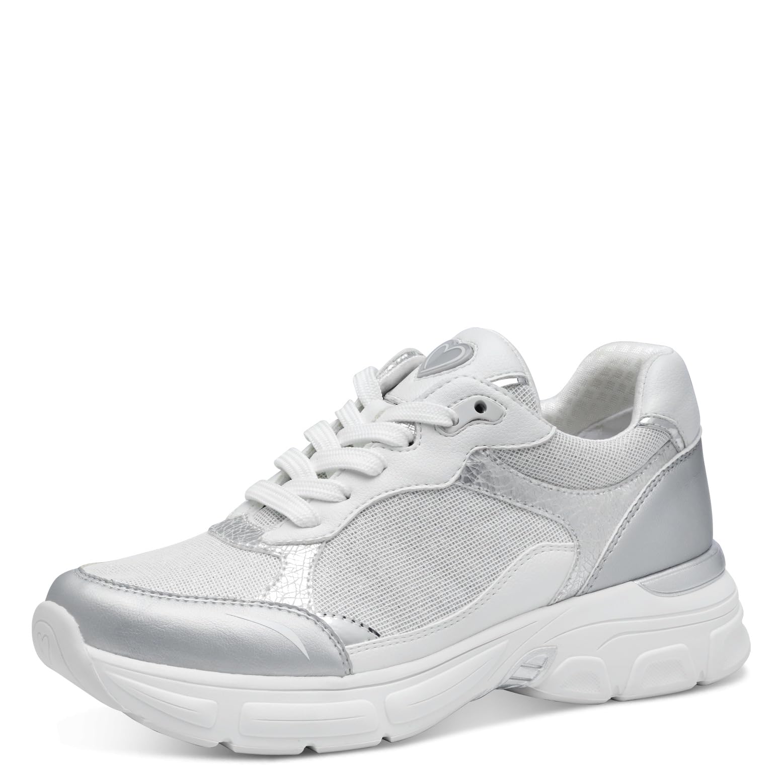 MARCO TOZZI Women's Damen Sneaker 2-23766-44, White Silver, 7.5 UK
