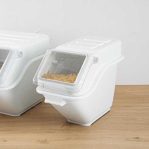 Miniatura 3 de Restaurantware Met Lux - Contenedor de ingredientes de 6 galones con tapa, contenedor de almacenamiento de alimentos, con cuchara medidora,