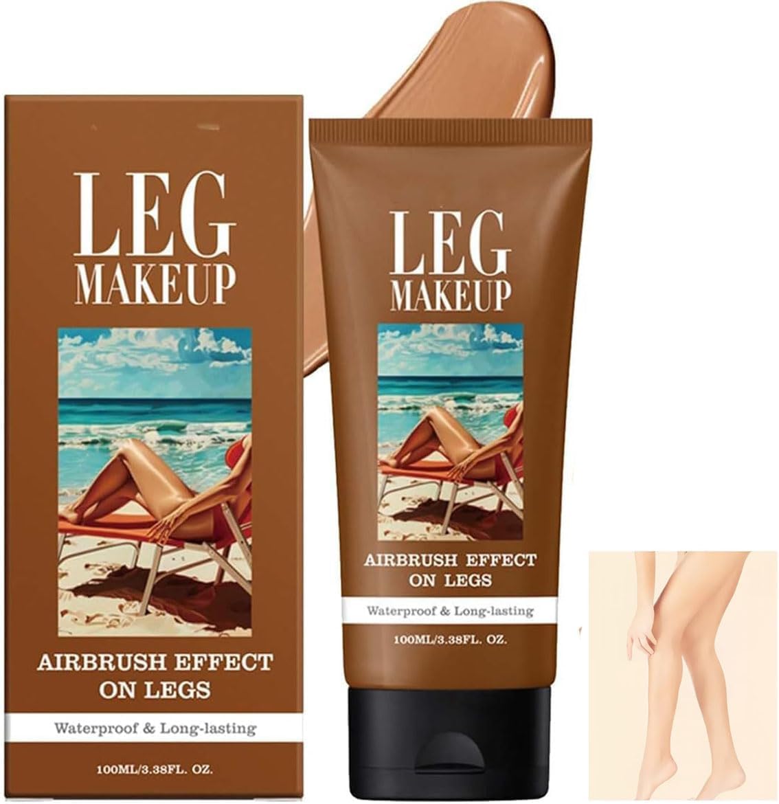 Correttore corpo perfetto, resistente all'acqua e al sudore, offre una copertura completa per gambe e tatuaggi, lunga durata, finish naturale.