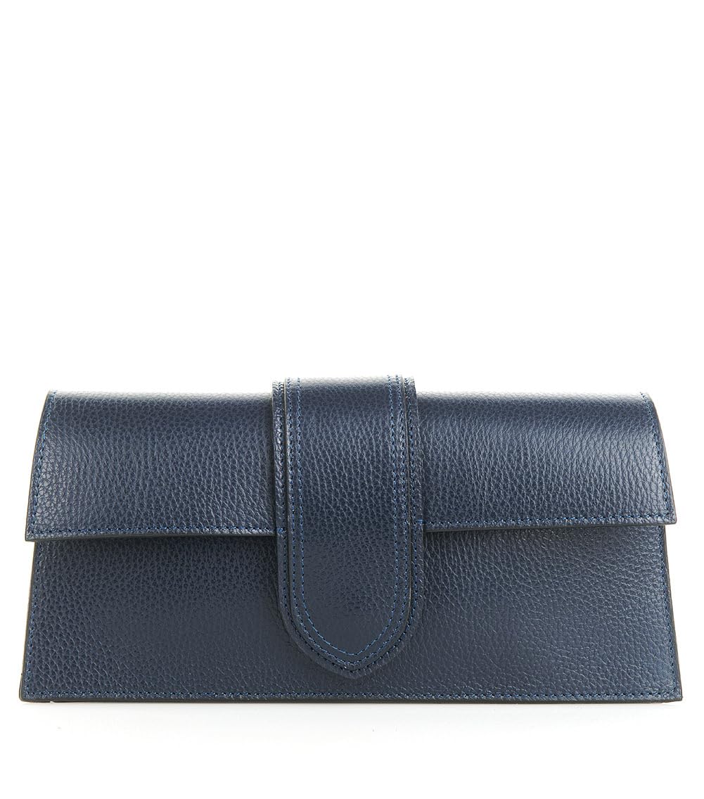 Sac pochette en cuir véritable SARA CLASSIC de dimensions 27x13x5 cm - 5