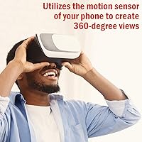 Vista 6 de VR Viewer for Mobile Games, Movies, and Augmented Reality for 3.5"-6" Android & iPhones Adjustable Straps and Lens Audio Ports (DGVR100BK)