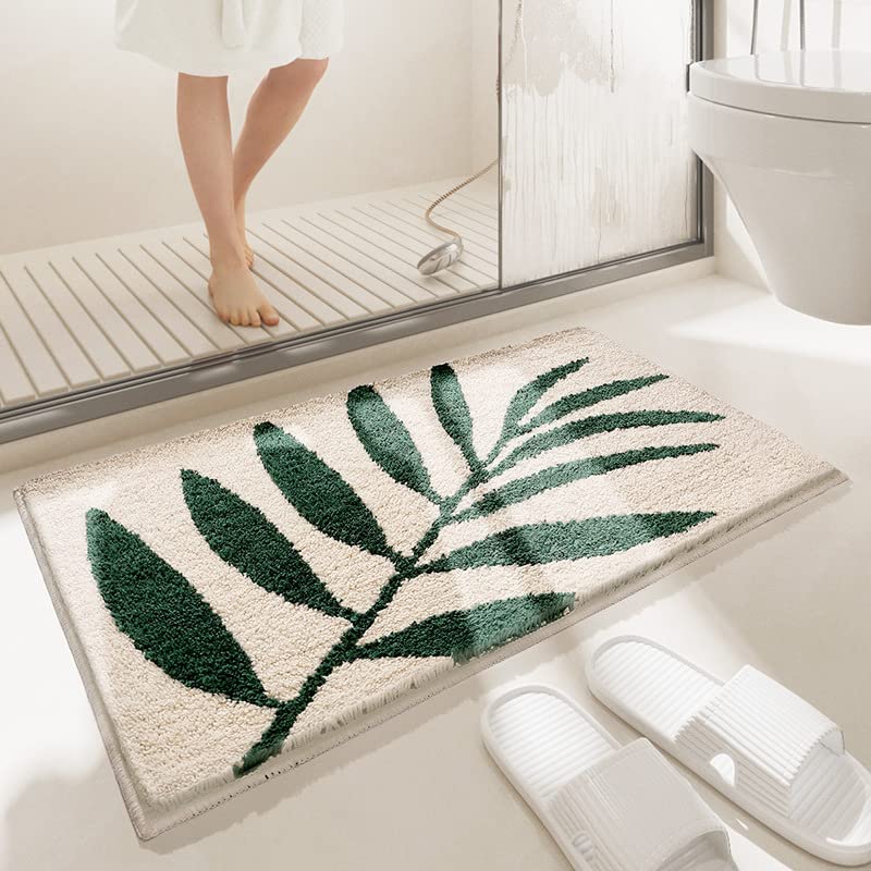 Tapis de porte intérieur absorbant 50x80cm flocage doux lavable en machine pour entrée