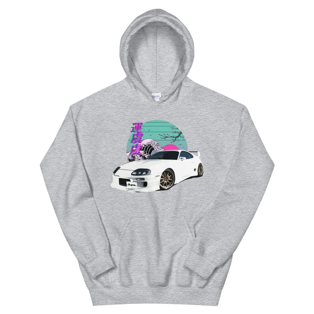 90s JDM Tuning Supra Vaporwave japoński estetyczny dryf wyścigi graficzna bluza z kapturem pulower bluza