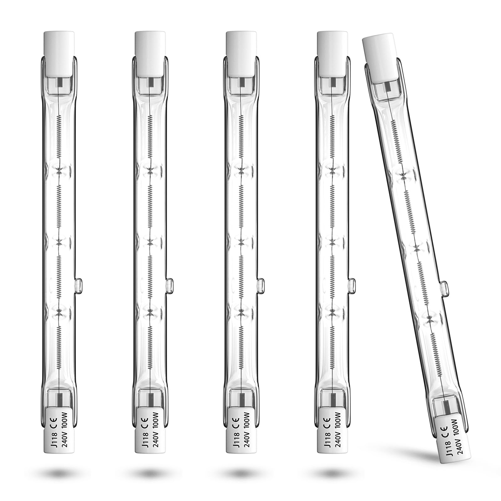 BrightWish R7S Lampadina alogena 118 mm 100 W dimmerabile bianco caldo – Lampadina alogena per faretti, lampade da soffitto, faretti da cantiere, lampade da lavoro