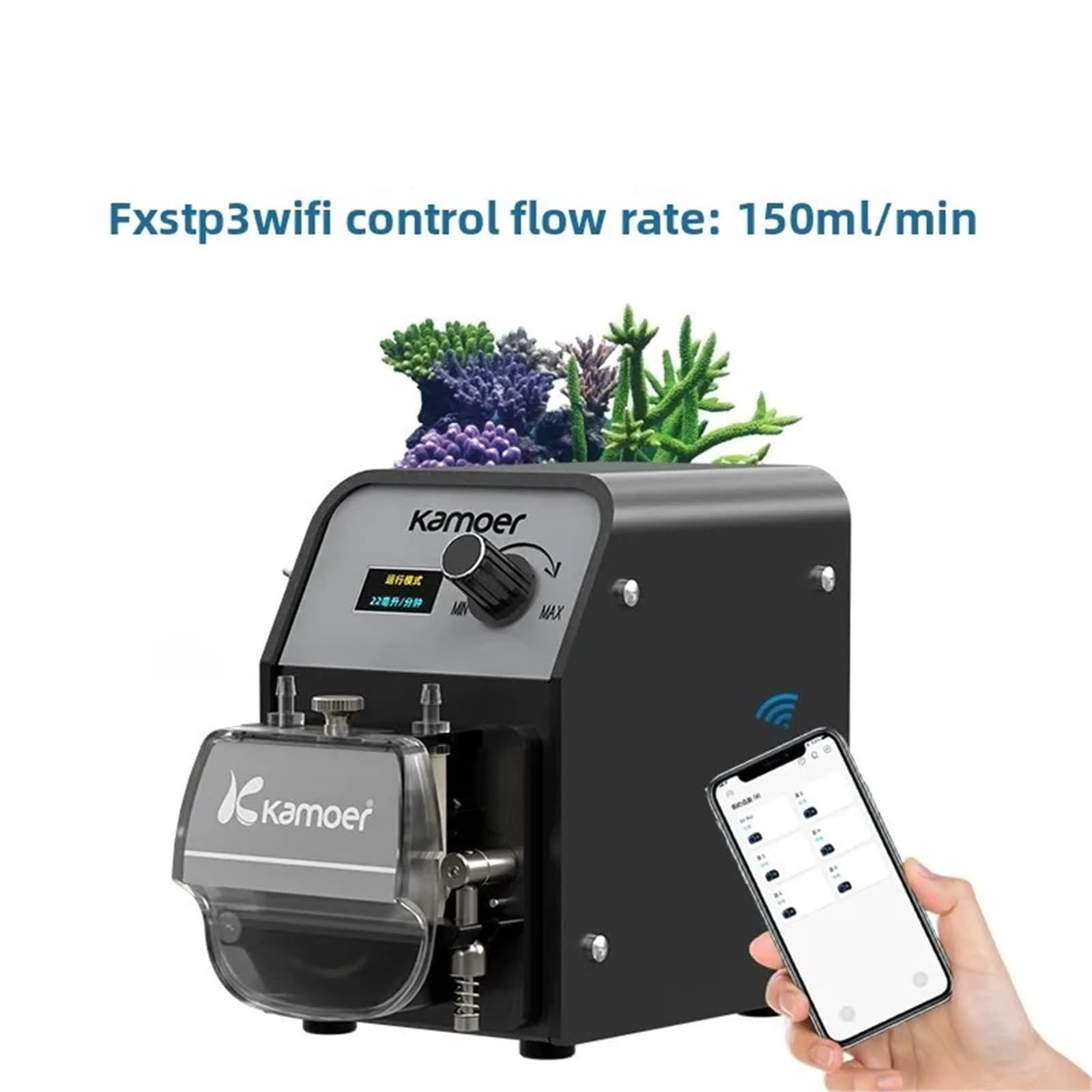 Pompe doseuse péristaltique à fonctionnement continu FX-STP3 for réacteur à calcium d'aquarium récifal
