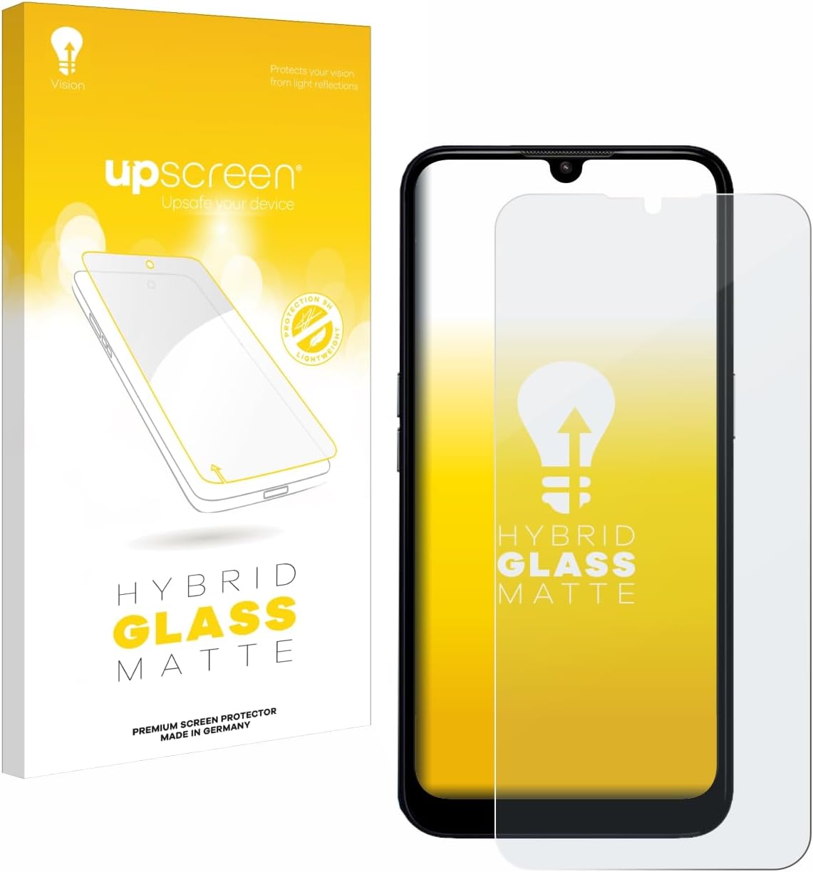 upscreen Matte Screen Protector Glass Film compatible with Doro 8200 - Anti-Glare, Anti-Fingerprint, 9H Glass Protection