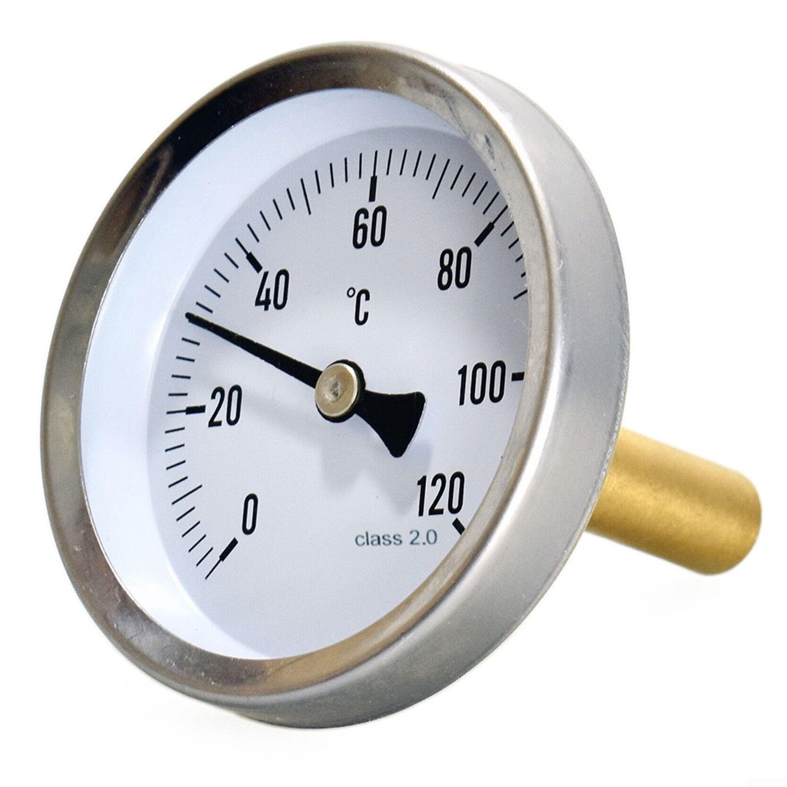 Lot De 6 Thermomètres à Clip Pour Tuyaux - Mesure 0-120°C - Pour Chauffage, Eau Chaude, CVC - Argent, Aluminium