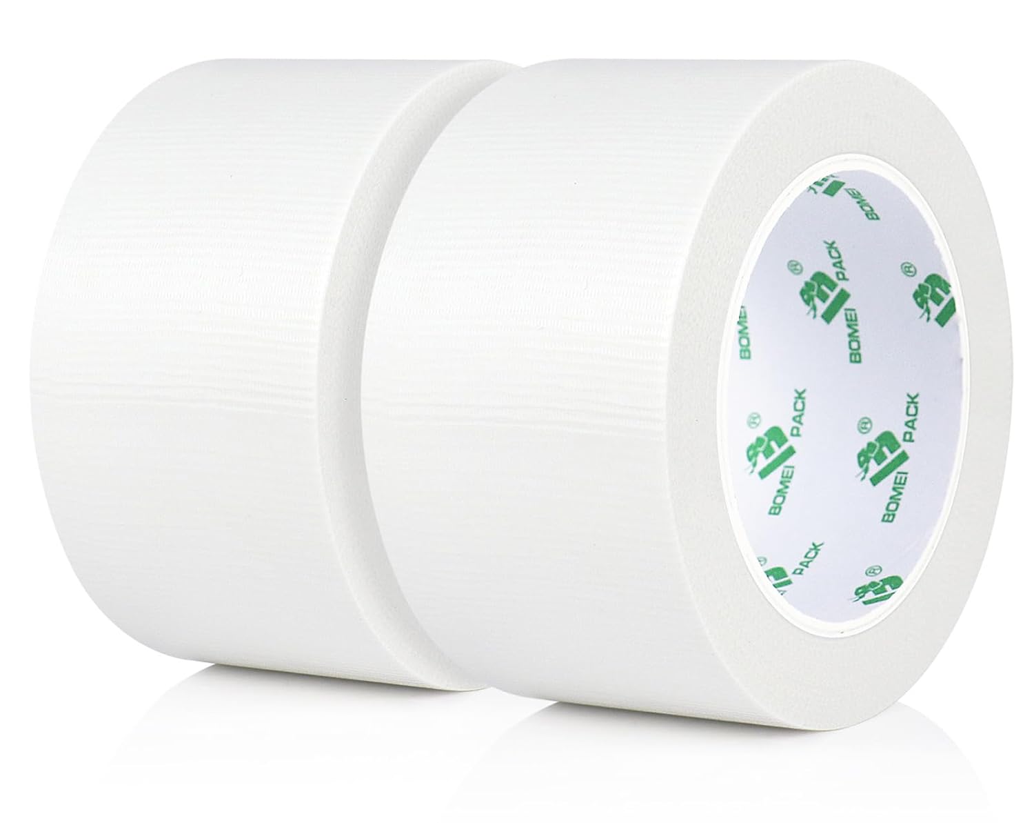 BOMEI PACK 2 Pack White Duct Tape 2.5 inch, Industrial Grade 30 Yards (179 ft), 9 Mil Heavy-Duty, Waterproof, UV Resistant for Crafts & Home Improvement