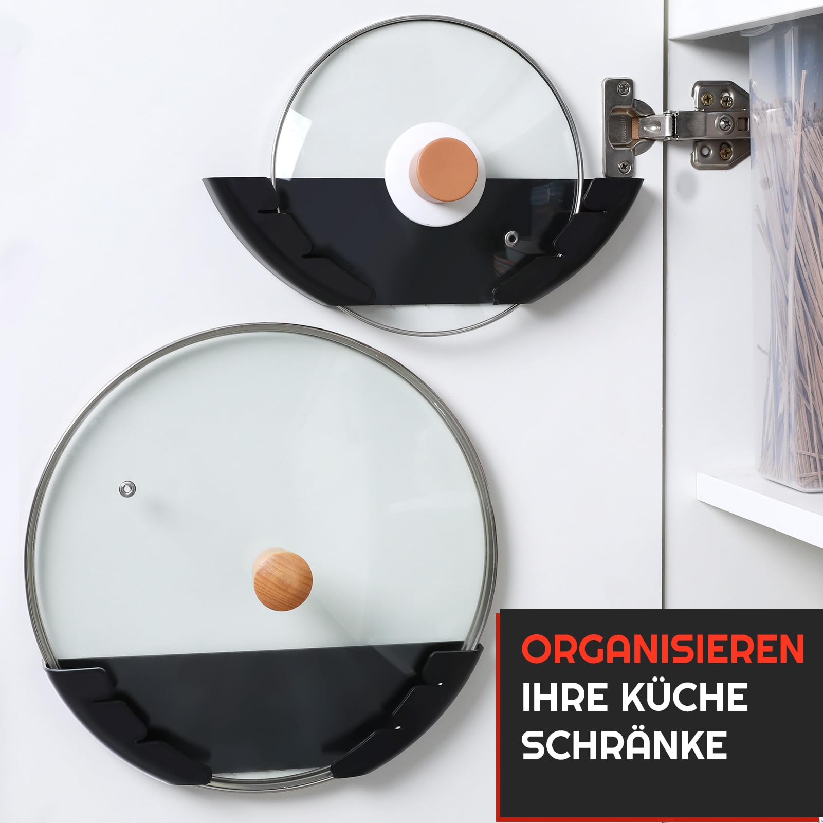 ARMOIRE PORTE-COUVERCLE SUPPORT Mural Pour De Casserole Range-couvercle