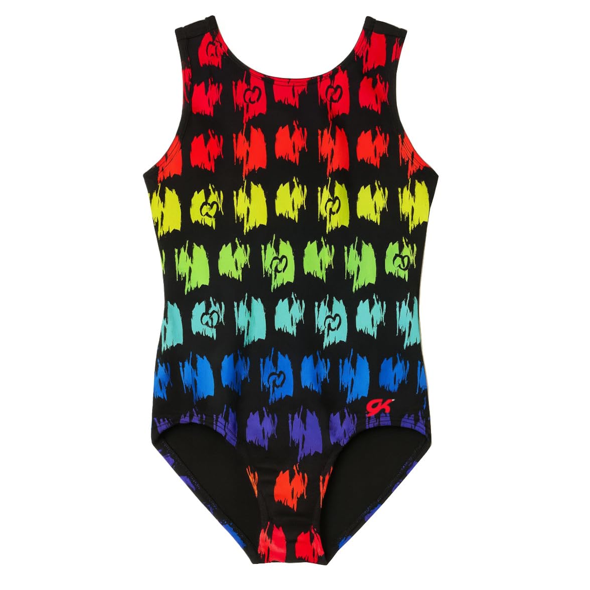 GK Gymnastics Leotard for Girls - Rainbow Love Notes Workout Dance One Piece