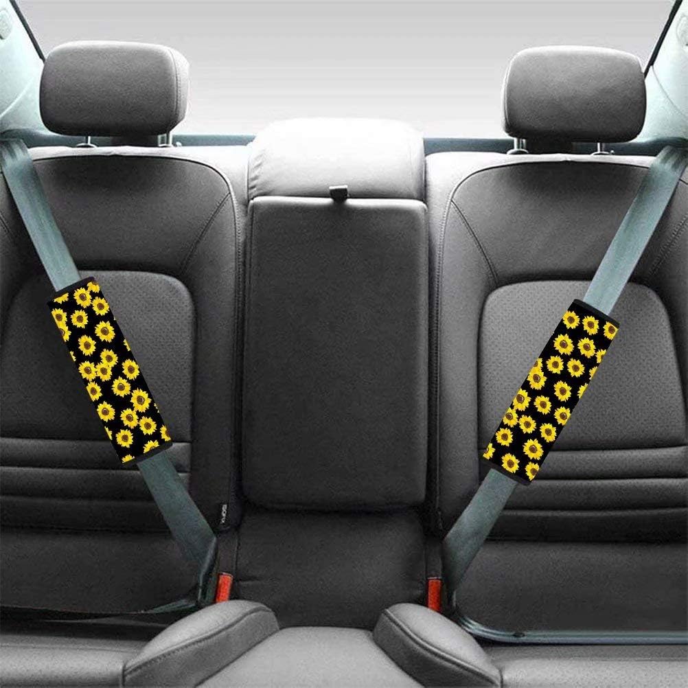 Dellukee Auto Seat Belt Cover Shoulder Seatbelt Pad for Adults Youth Kids Toddlers Car Truck SUV Airplane Car Seat Belt Pads Backpack Straps 2 PCS Leopard
