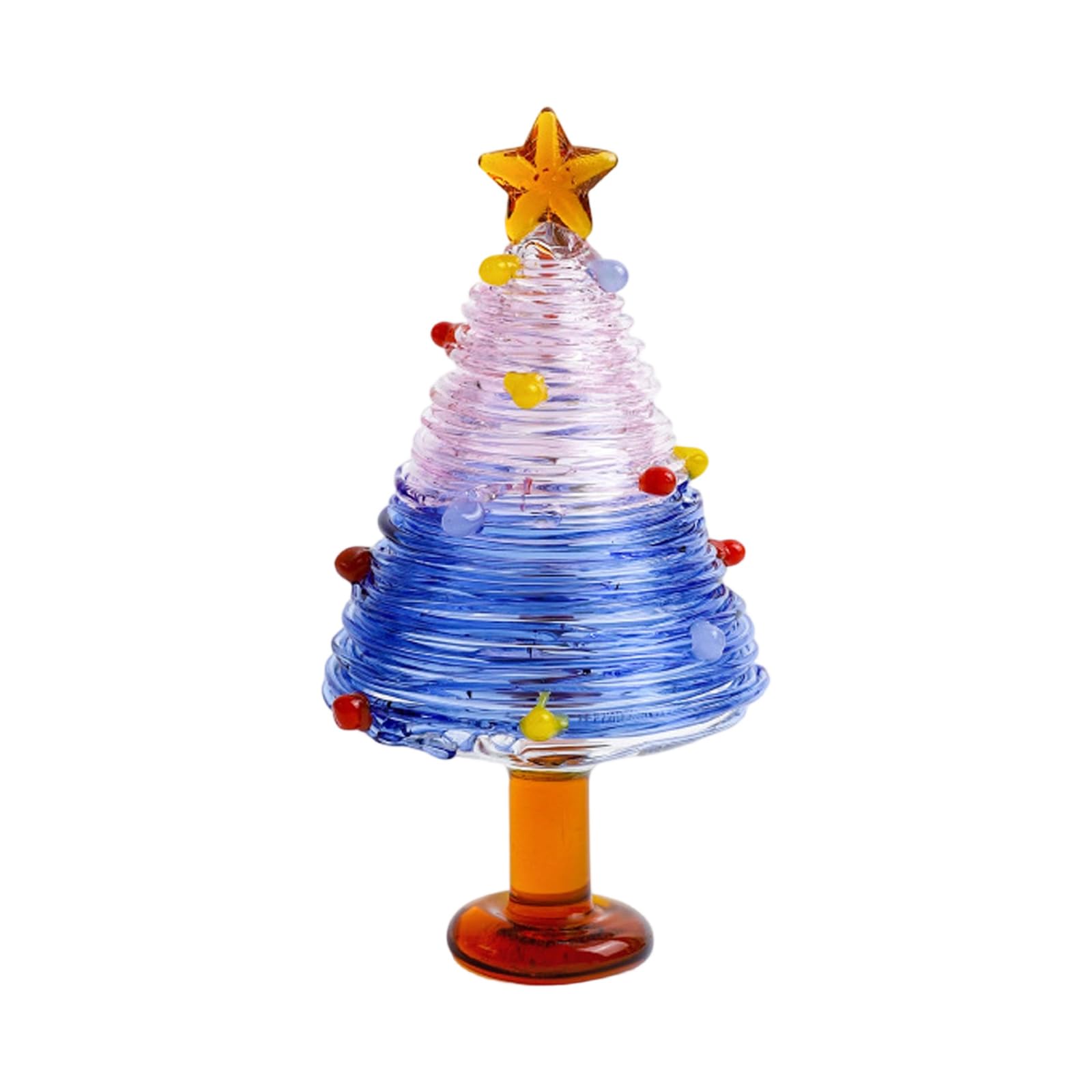 Shurhome B Star Pattern Christmas Trees Decoration Ornament For Tabletop Shelf Window Display Glass Christmas Decoration
