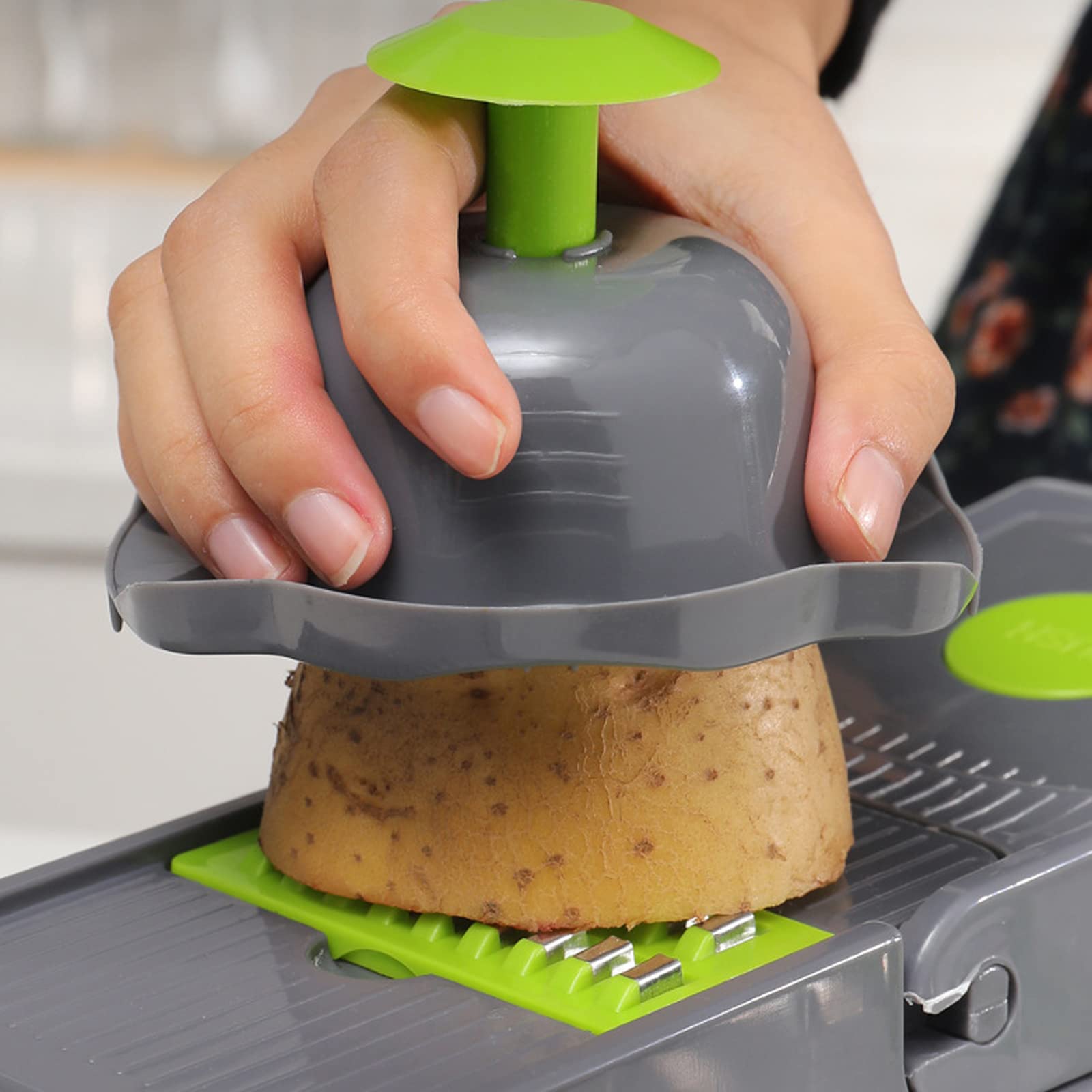 Affettatrice multifunzionale 14 in 1, tritaverdure super e professionale, affettatrice per uova, tritacarne per cipolle, set di gadget da cucina ottimo strumento per tagliare, tagliare e Julienne.