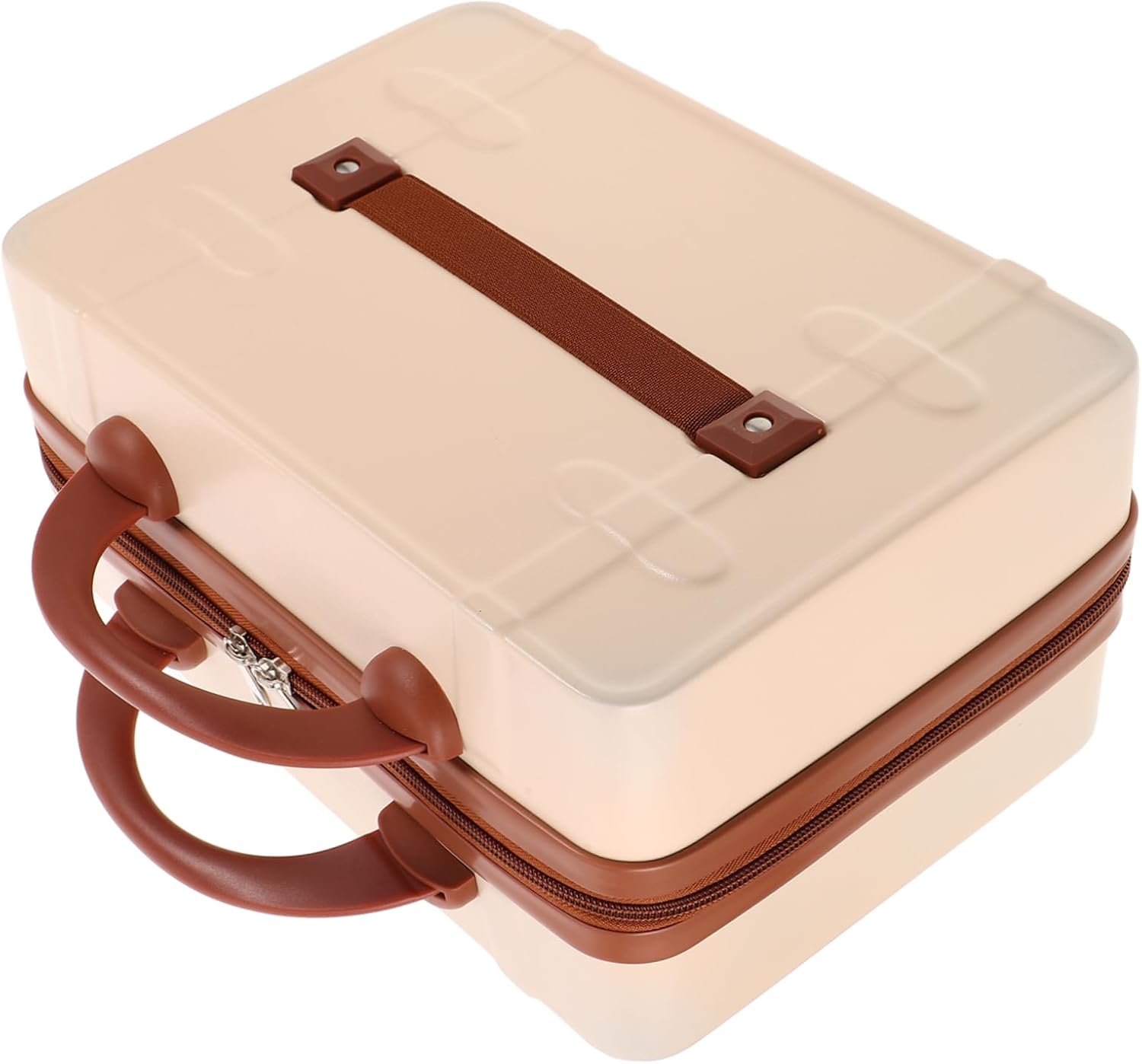 Travel Makeup Bag Brush Organizer Mini Suitcase Vintage Style Portable Makeup Case for Women Abs Compact Spacious