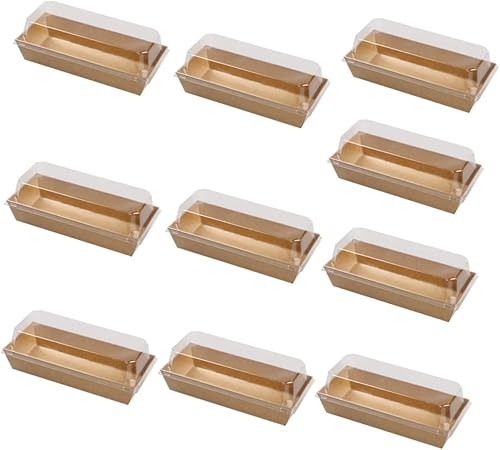 Miniatura 9 de Mobestech 30 unidades para sacar recipientes de alimentos transparentes de panadería sándwich contenedores desechables suministros de pan para