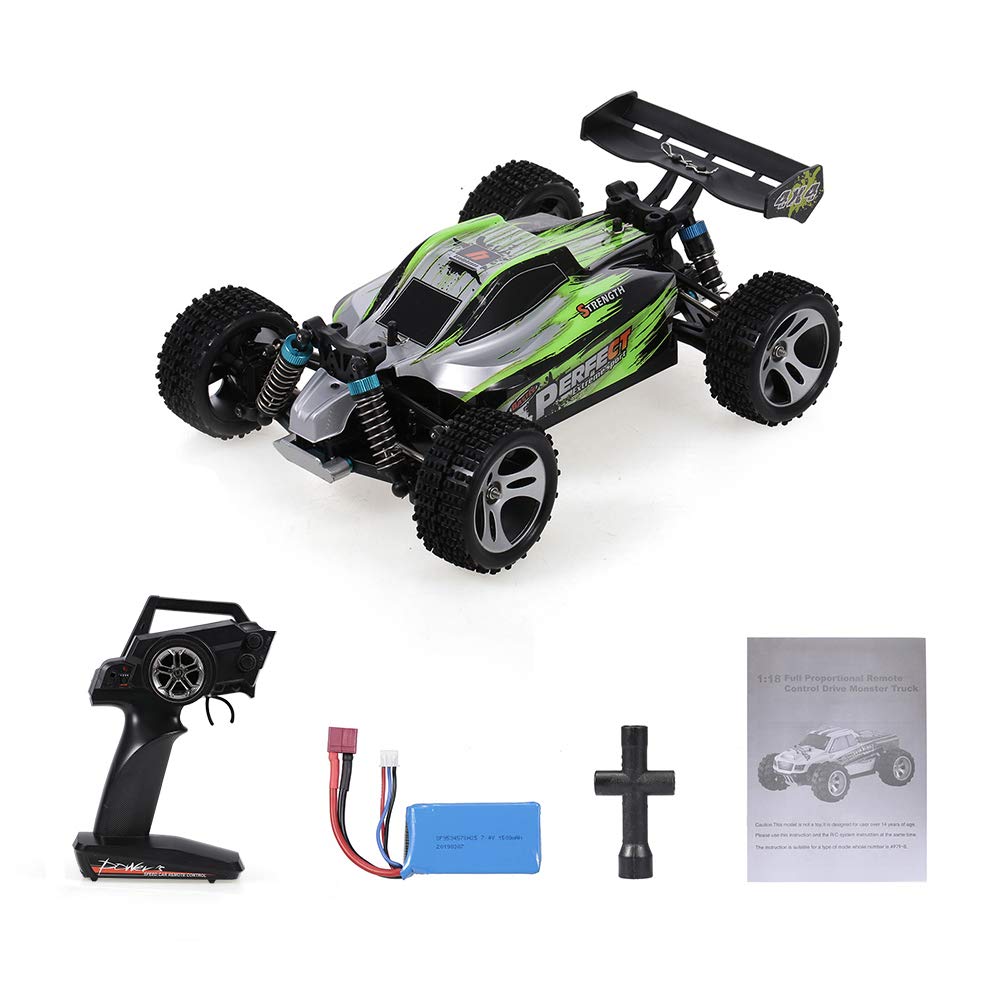 Goolsky WLtoys A959-A Coche RC Car 2.4G 1/18 4WD 35KM / h Racing Buggy Car Vehículo de Alta Velocidad Off Road Truck RTR
