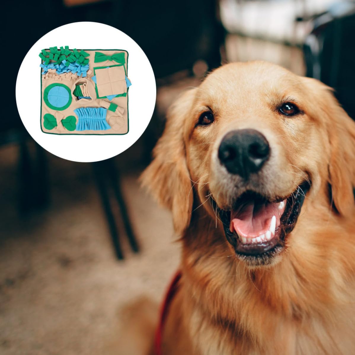 KALLORY Schnüffelmatte zur Beschäftigung und Langsamen Fressen aus Polar Fleece für Hunde und Katzen mit Realistischem Design Futtersuchspiel Haustierzubehör für Training