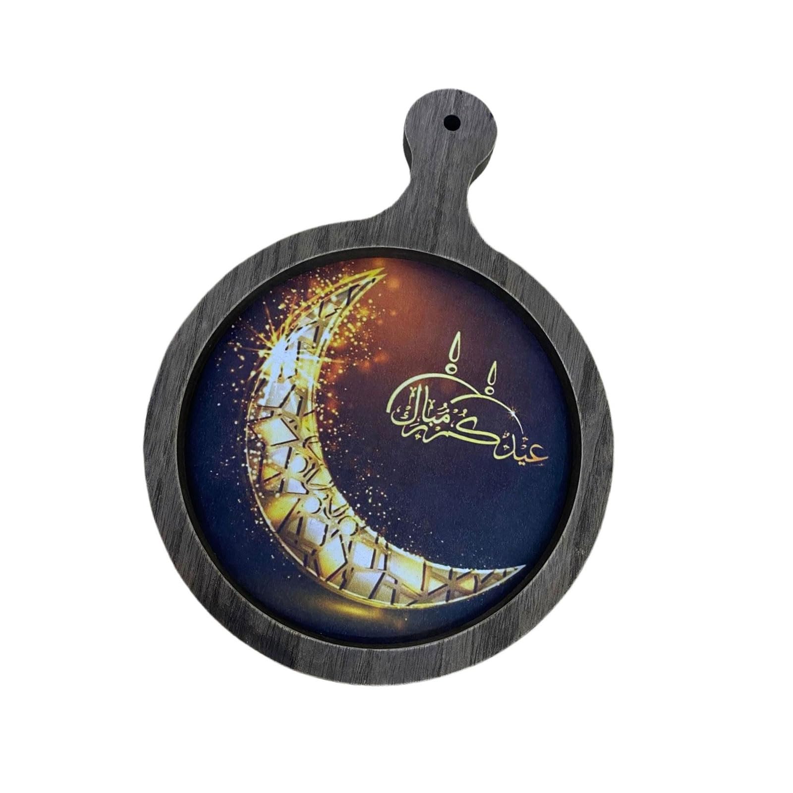 Xinsheinelry Spacious Round Fruit Tray with Handle Functional Round Fruit and Snacks Display Tray with Handle for Eid Occasion Serving Platter