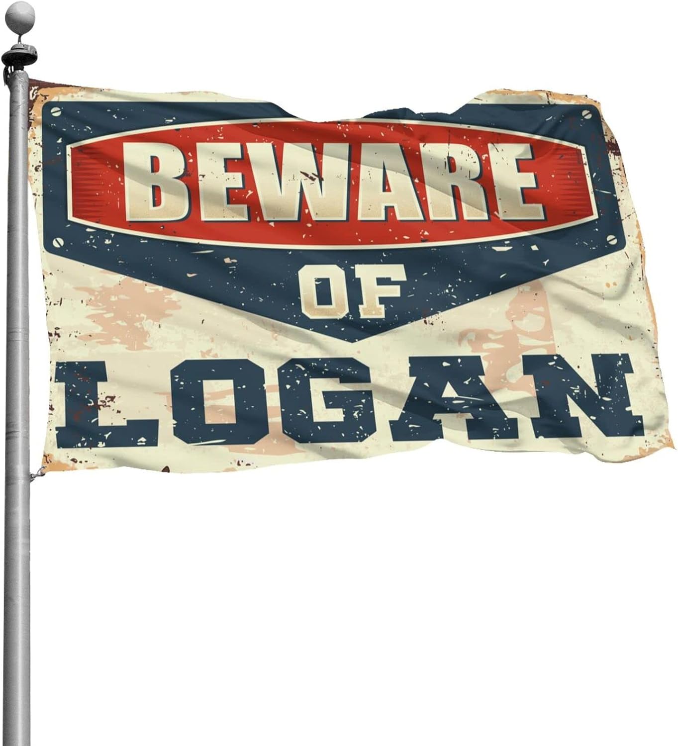 Flags For Boys Room Beware of Logan Flag College Dorm Room Flags (Size : 152X244CM)