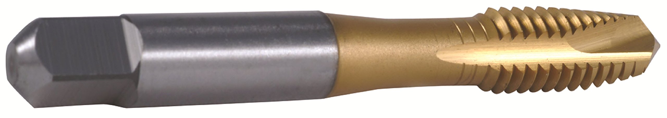 HHIP 1011-7706 M10-1.25 D5 Tin Metric Spiral Point Tap-Plug, Din371 100mm Length